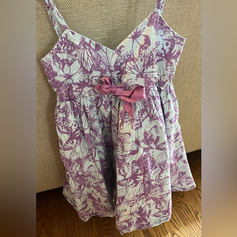 Garnet Hill girl’s (8) fully lined purple/blue dress